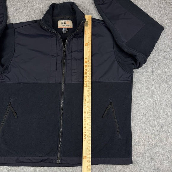 5.11 Tactical Series Fleece Jacket Mens XL Navy Blue Full Zip Zippered Pockets - Picture 8 of 16